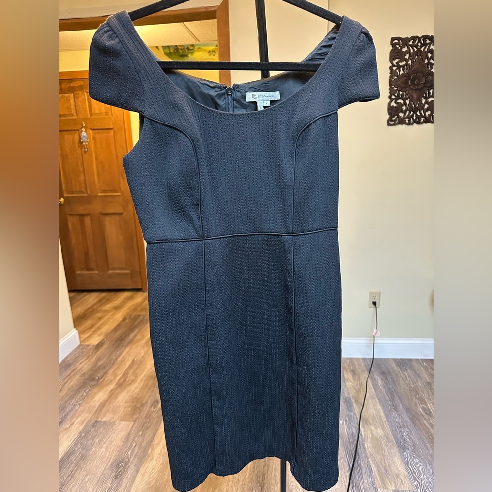 BCBGeneration Little Black Dress Cap Sleeve Knee Length